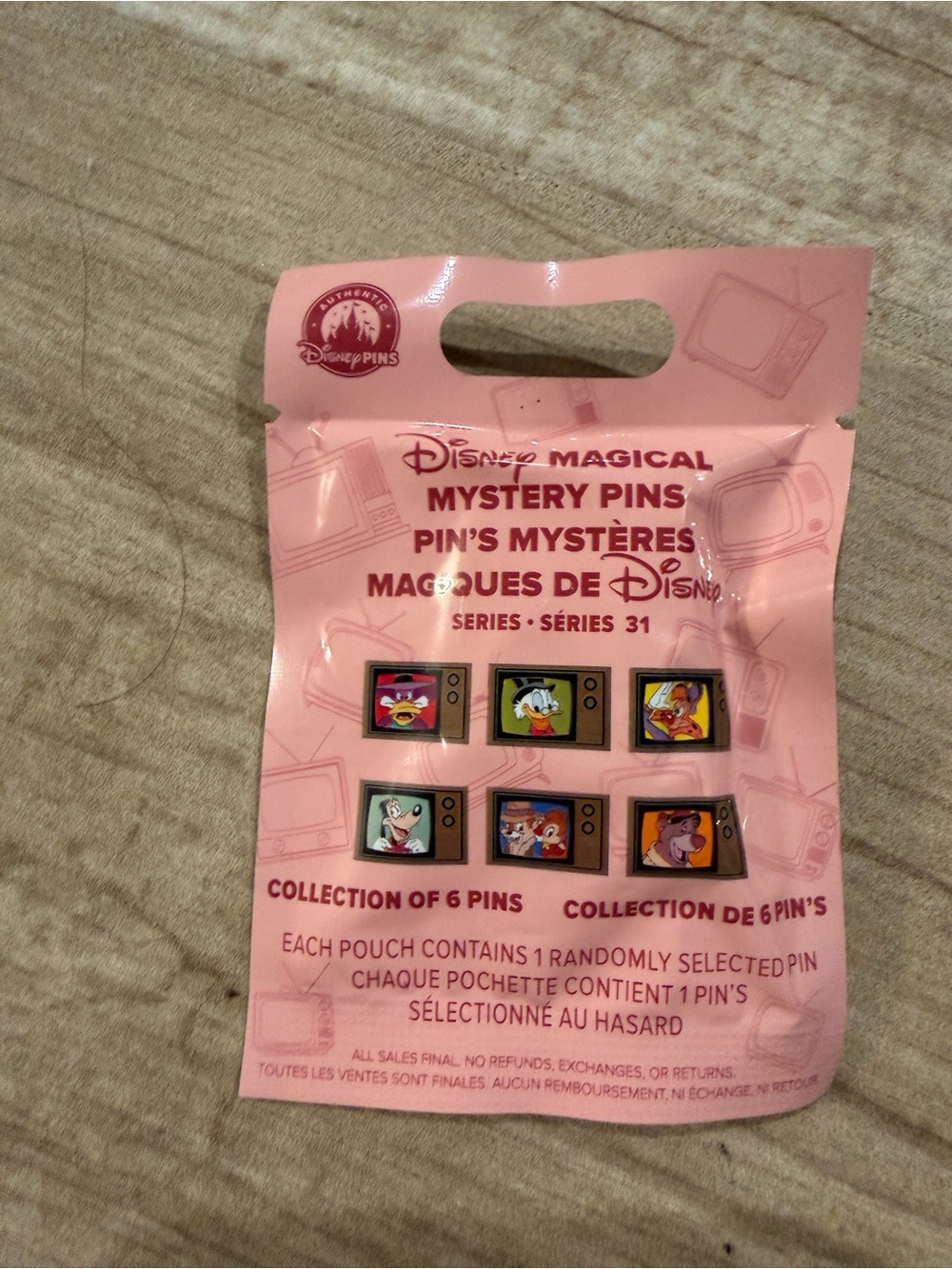 Disney mystery Pin series 31 sealed bag